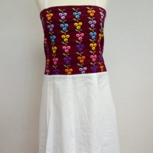 Stánka ku kroju bordová s hrozienkami